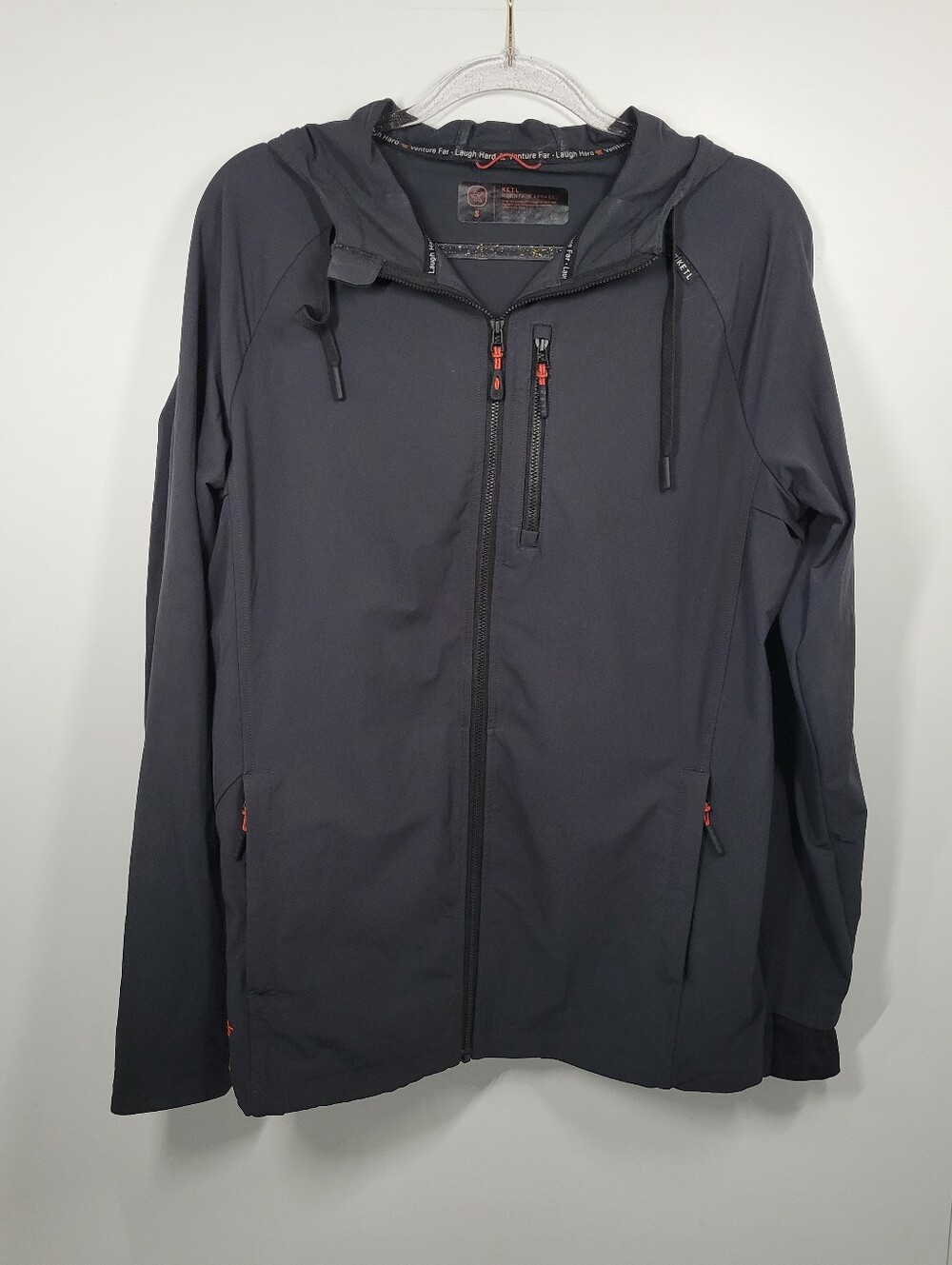 KETL Mountain Apparel Escapade Black Lightweight Water Resistant Jacket Men Sz S